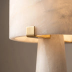 Alabaster Column Brass Table Lamp