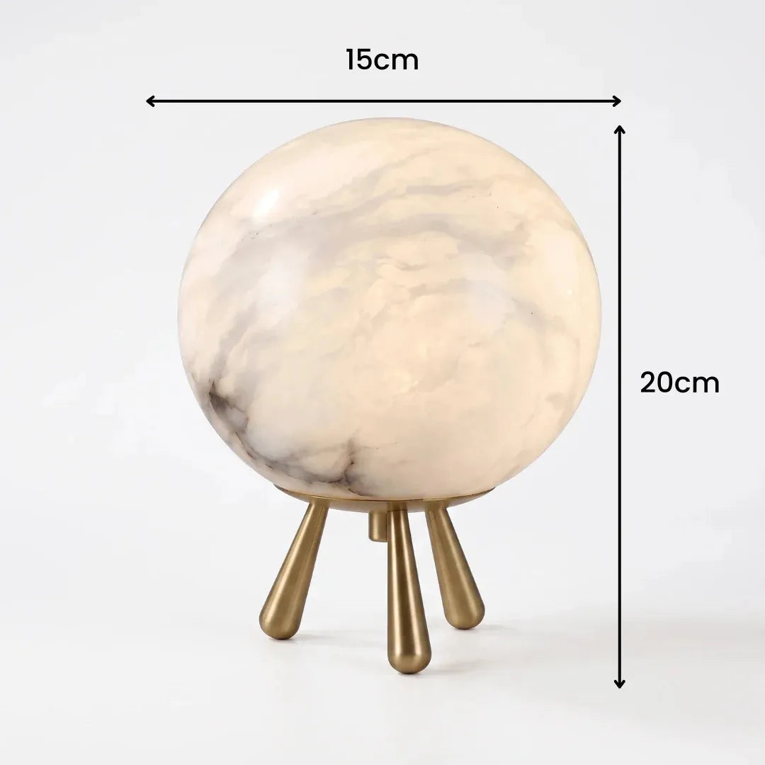 Alabaster Globe Four-Leg Table Lamp