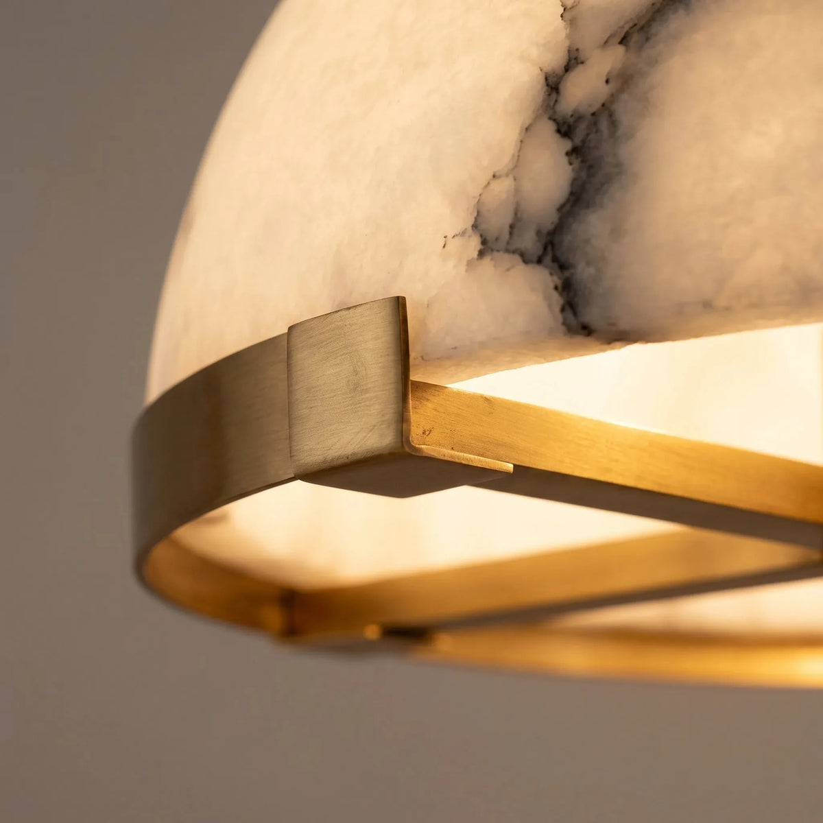 Art Deco Alabaster Dome Table Lamp