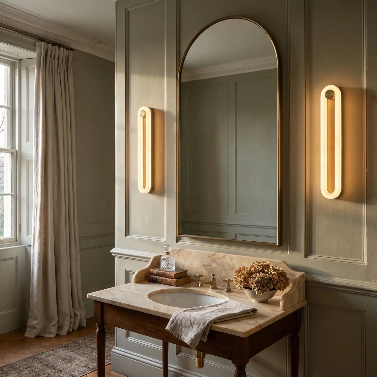 Brass Loop LED Wall Light