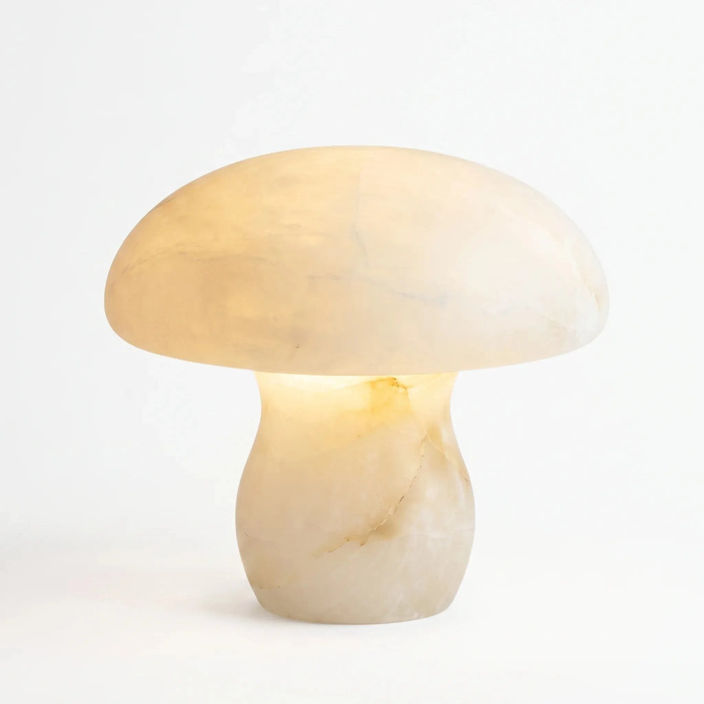 Domed Alabaster Mushroom Table Lamp