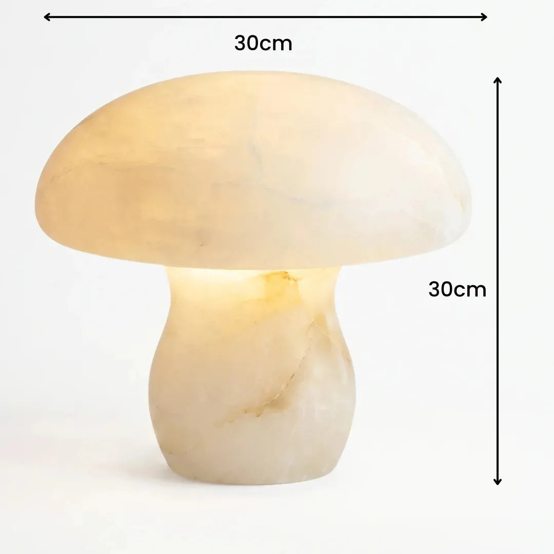 Domed Alabaster Mushroom Table Lamp