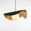 Folded Disc Alabaster Pendant Light