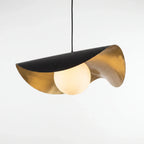Folded Disc Alabaster Pendant Light
