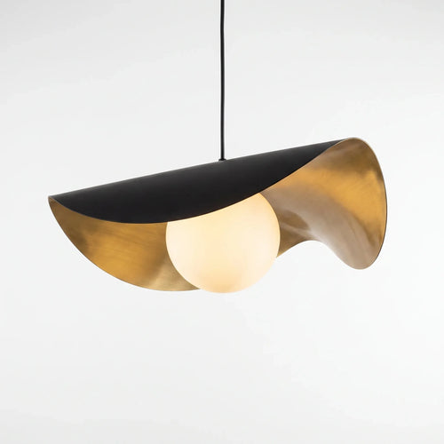 Folded Disc Alabaster Pendant Light