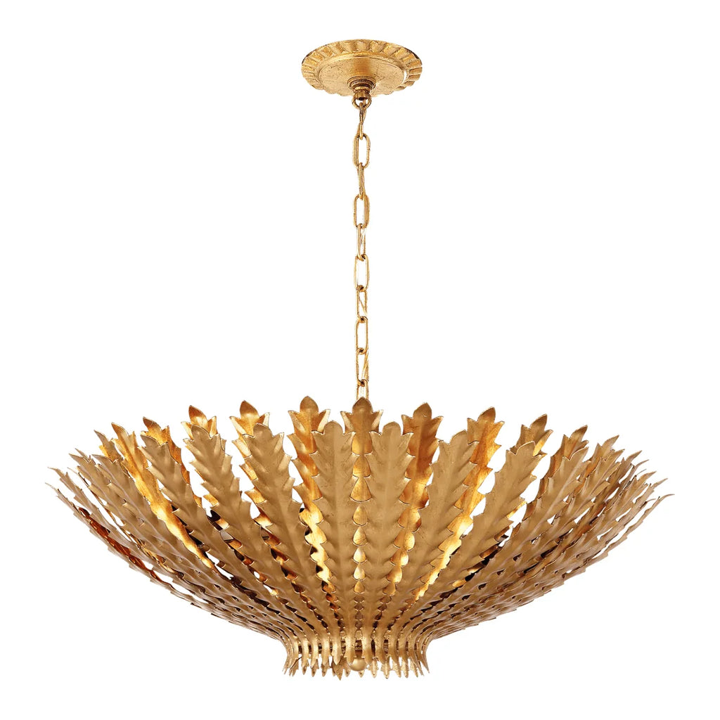 Leaf Bowl Chandelier in Gild