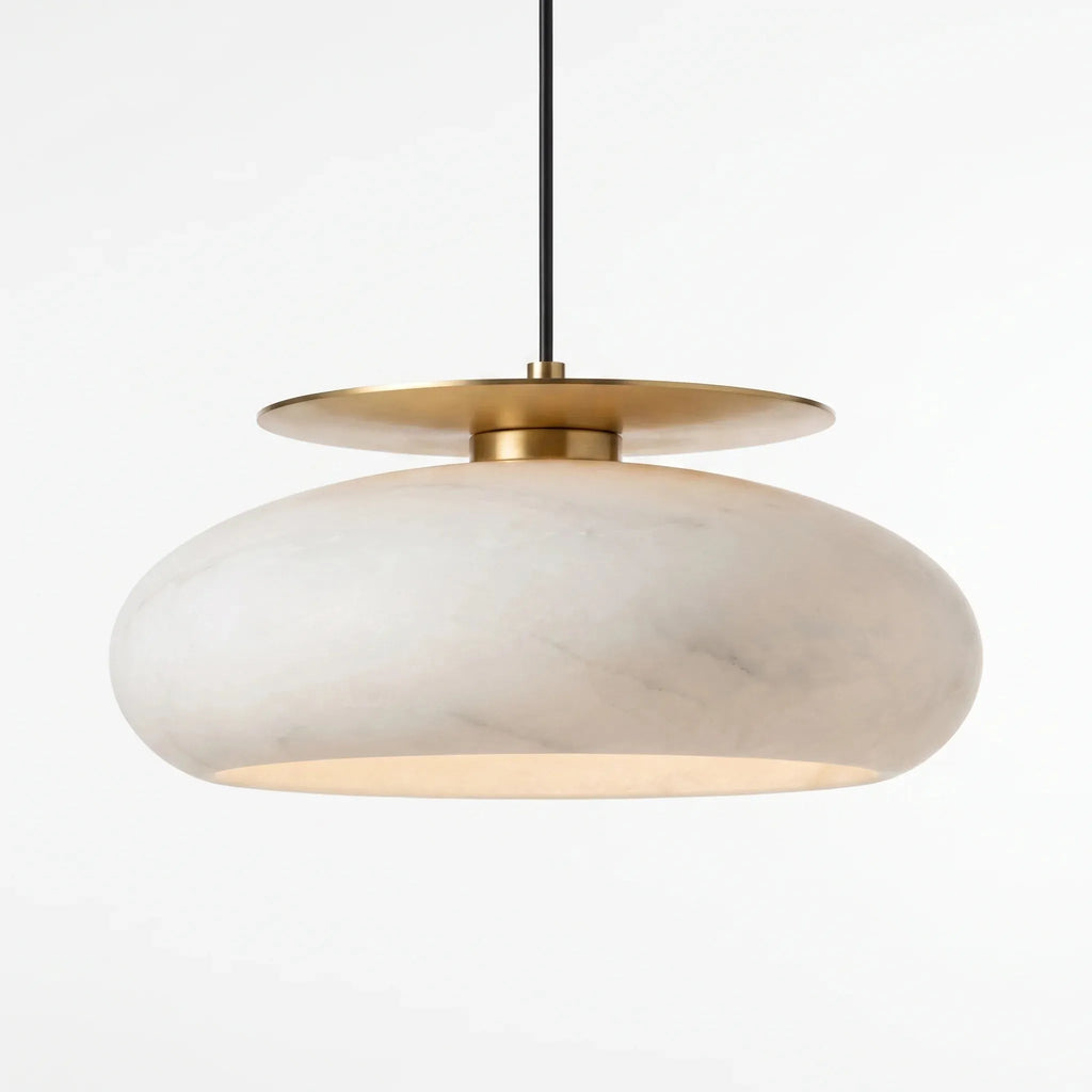 Low Dome Alabaster Pendant Light