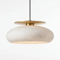 Low Dome Alabaster Pendant Light