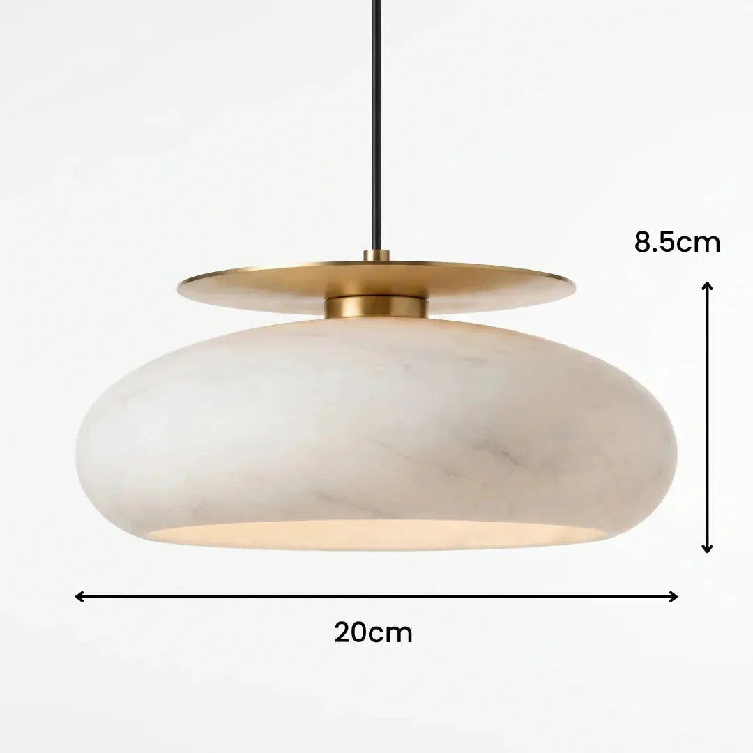 Low Dome Alabaster Pendant Light