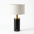 Matte Black Drum Shade Table Lamp