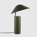 Adjustable cone shade steel table lamp, in Olive Green