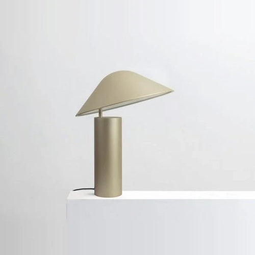 Adjustable cone shade steel table lamp, in Champagne Gold