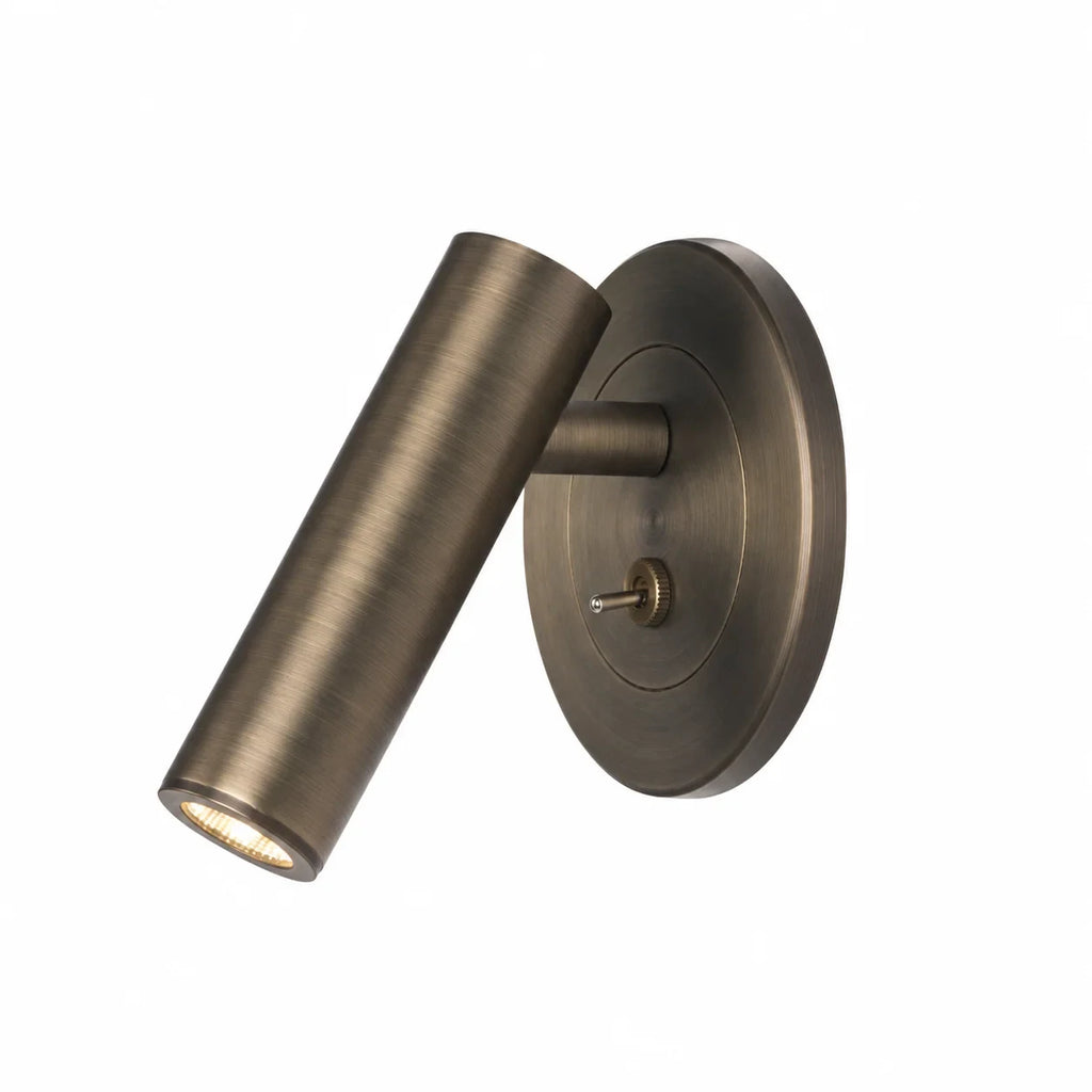 Adjustable reading wall light, Bronze