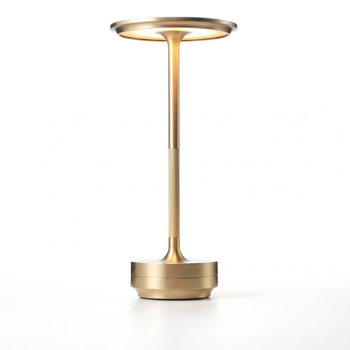 Aluminium cordless table lamp, Gold