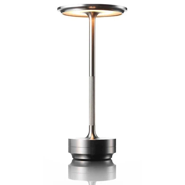Aluminium cordless table lamp, Silver