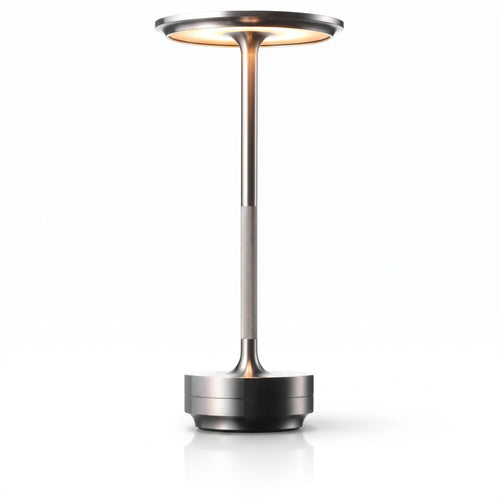 Aluminium cordless table lamp, Silver