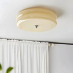 Art Deco tiered glass flush ceiling light