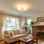 Art Deco flush ceiling light in a room