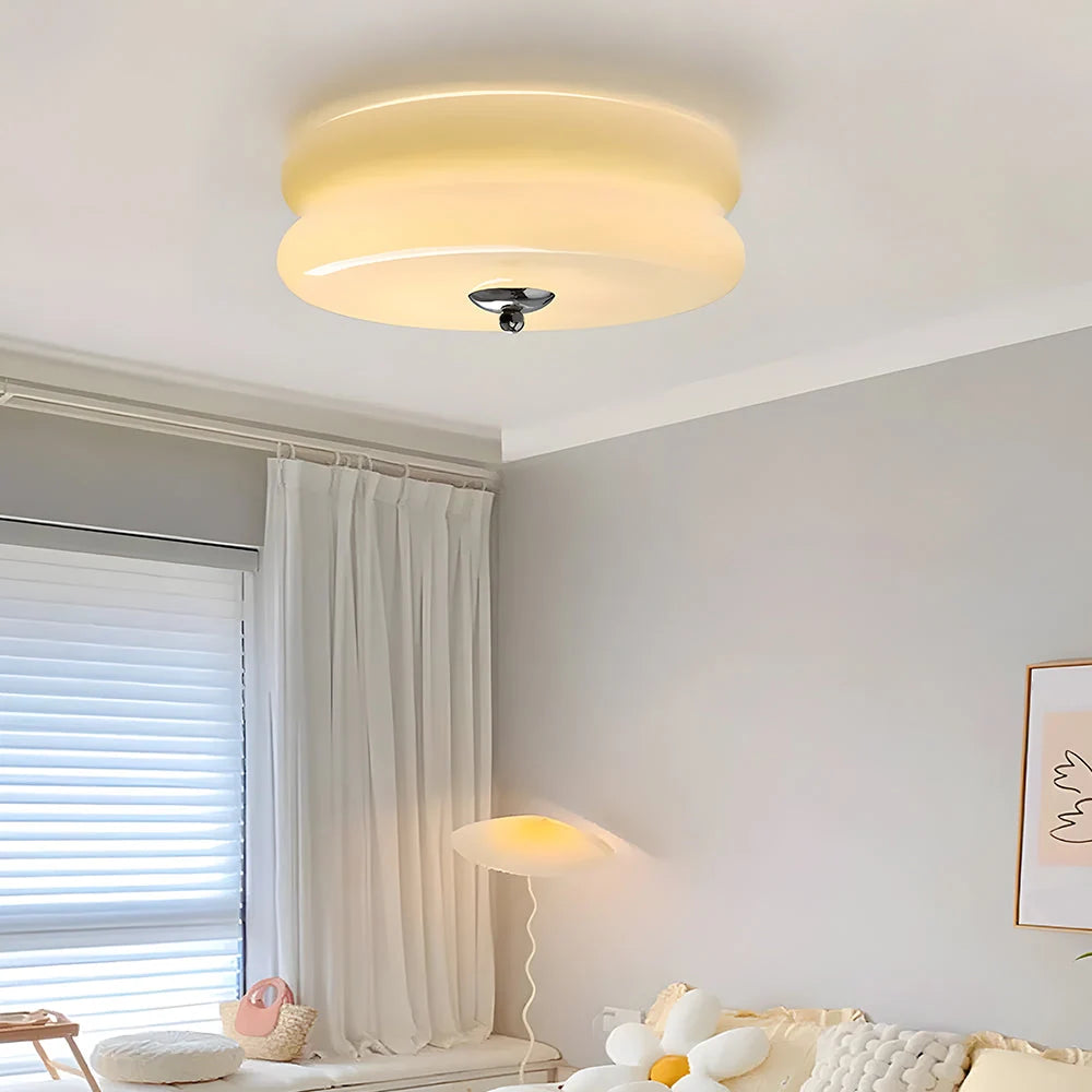 Art Deco flush ceiling light in a room