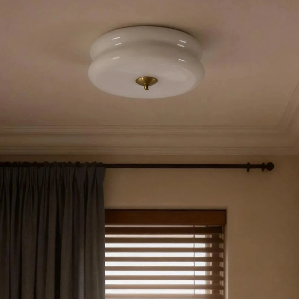 Art Deco flush ceiling light in a room