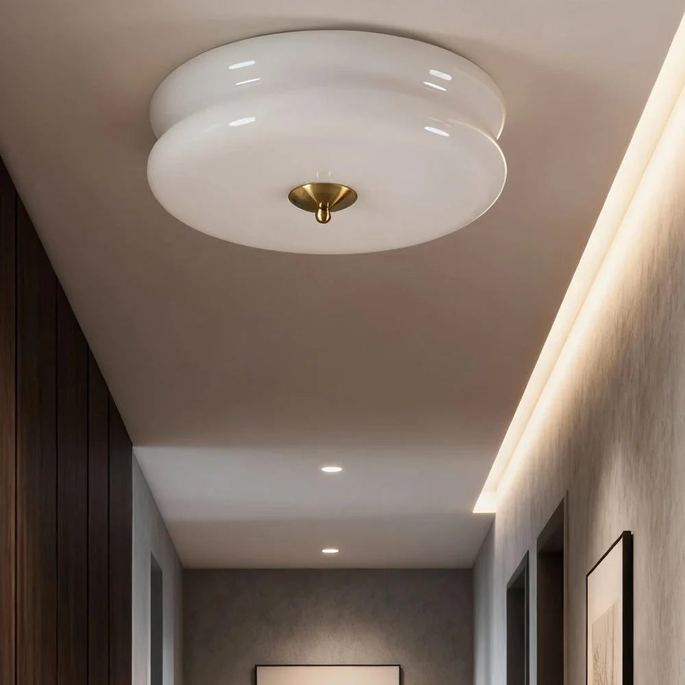 Art Deco flush ceiling light in a room