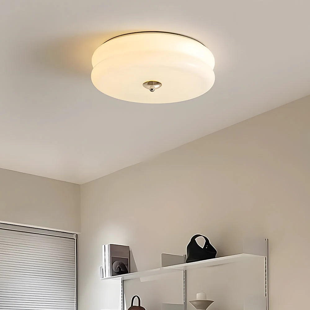 Art Deco flush ceiling light in a room