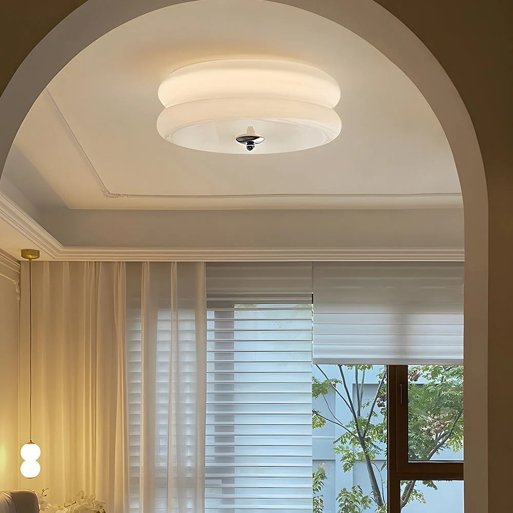 Art Deco flush ceiling light in a room