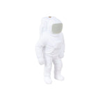 Astronaut cordless table lamp in white resin, unlit, three-quarter view