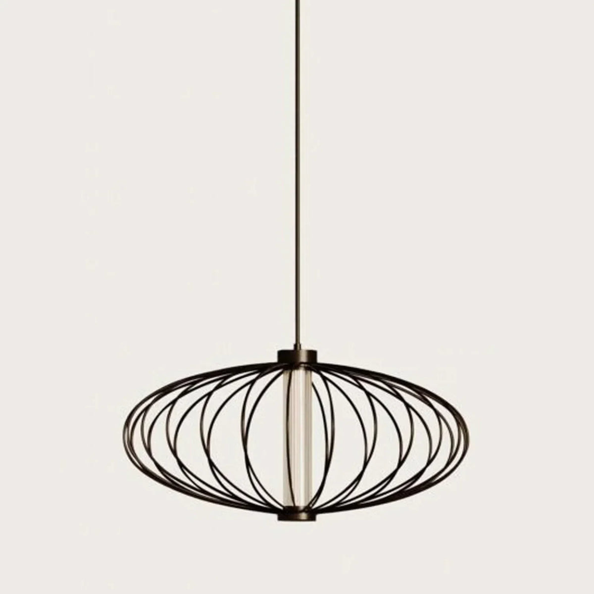 Bowed rod cage LED pendant, Large size