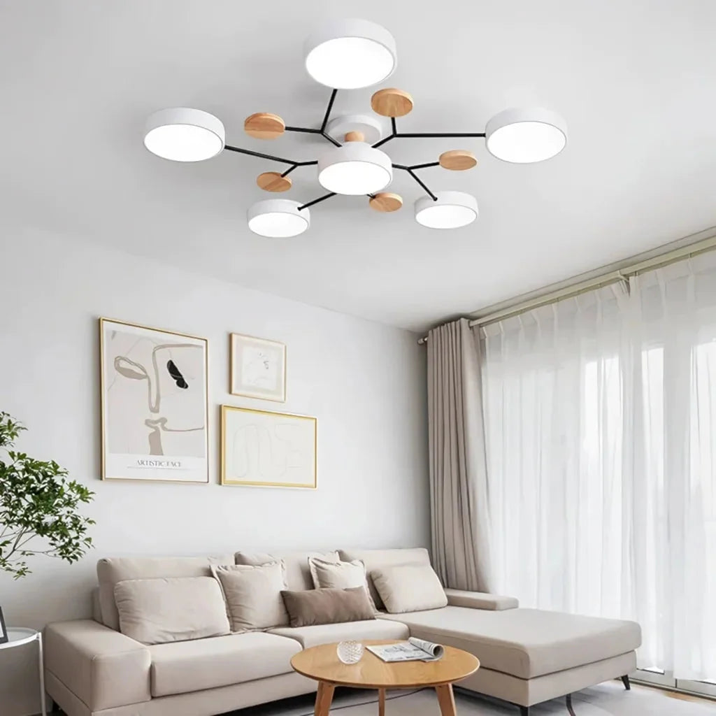 Branched LED ceiling light