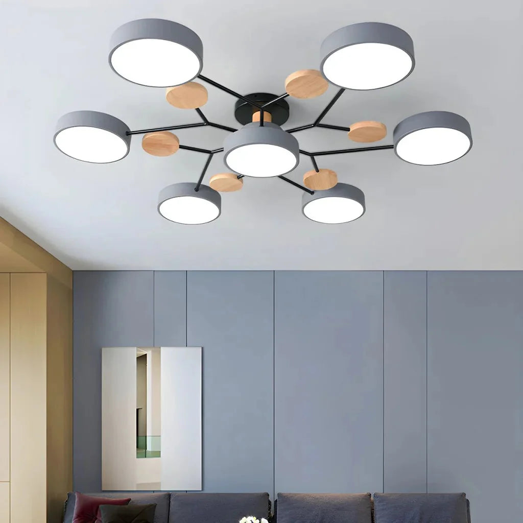 Branched LED ceiling light