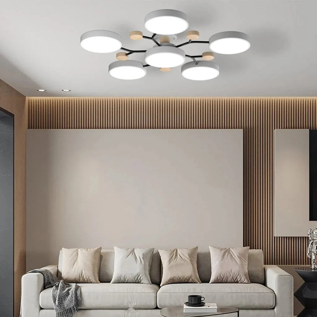 Branched LED ceiling light