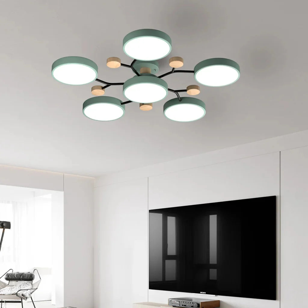 Branched LED ceiling light