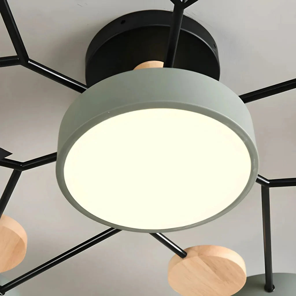 Branched LED ceiling light