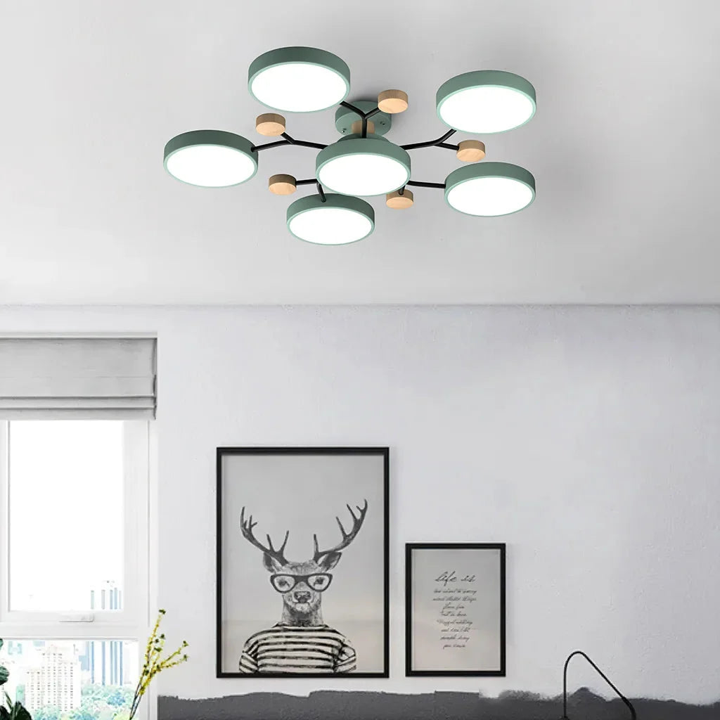 Branched LED ceiling light