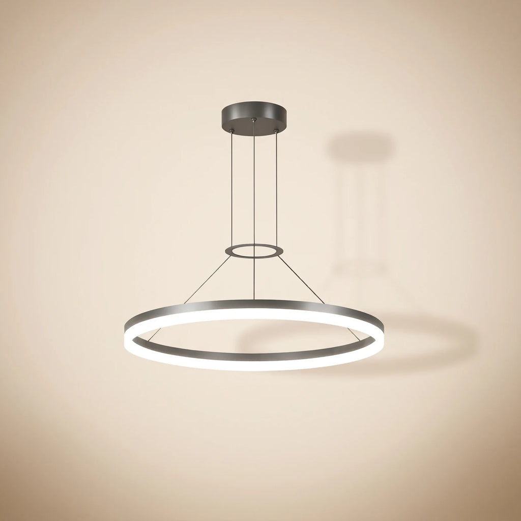 Circular LED ring pendant light
