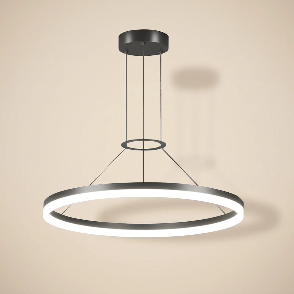 Circular LED ring pendant light