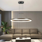 Circular LED ring pendant light