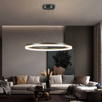 Circular LED ring pendant light