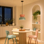 Colour block bowl pendant light