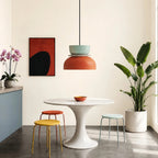 Colour block bowl pendant light
