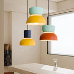 Colour block bowl pendant light