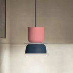 Colour block bowl pendant light