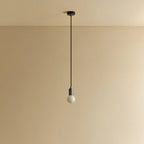 Compact opal globe pendant, dim-to-warm, graphite, unlit