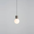 Concrete and glass globe pendant, medium size
