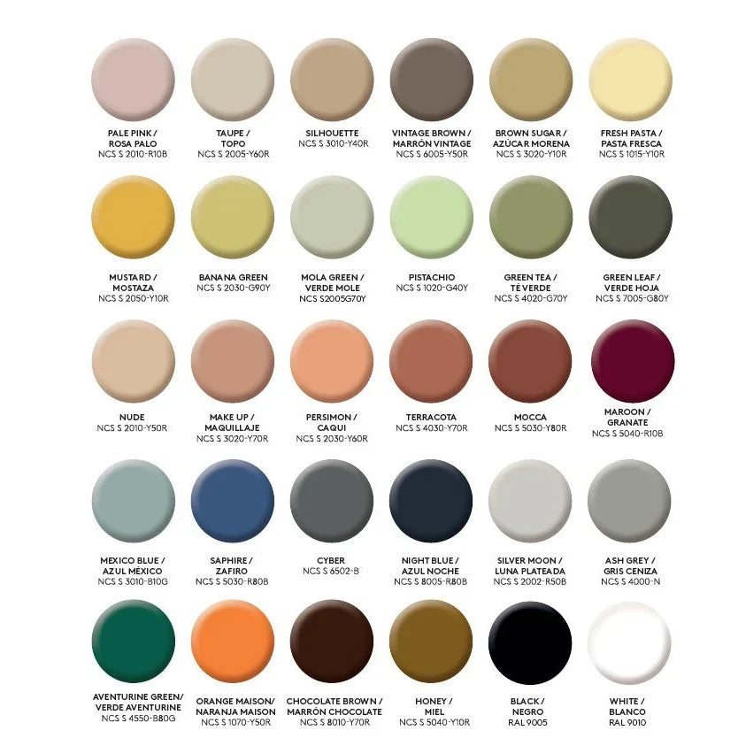 Corrugated linear bar pendant, sheet colour palette