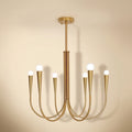 Curved arm candle chandelier