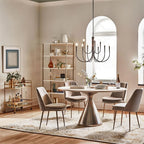 Curved arm candle chandelier
