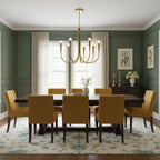 Curved arm candle chandelier