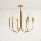 Curved arm candle chandelier